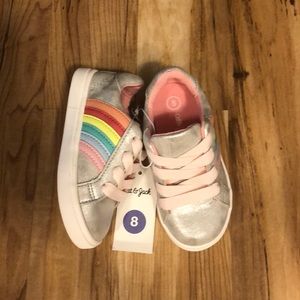 Cat & Jack Silver/Rainbow Tennis Shoes